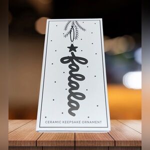 NIB! Santa Barbara Design Studio Holiday Ceramic Hanging Ornament 2" x 6" Falala